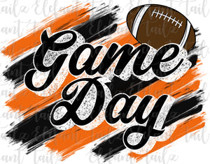 Game Day Football Orange & Black