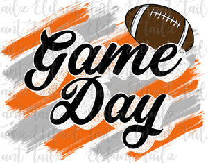 Game Day Football Orange & Gray