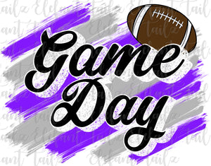Game Day Football Purple & Gray