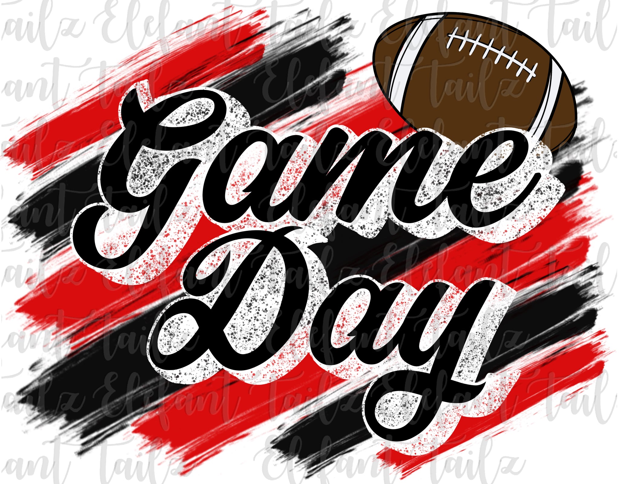 Game Day Football Red & Black