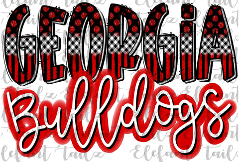 Georgia Bulldogs Doodle Letters 2
