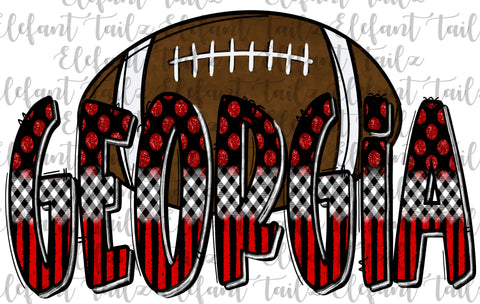 Georgia Football Doodle Letters