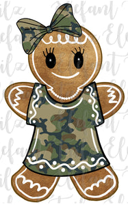 Gingerbread Girl Camouflage Dress