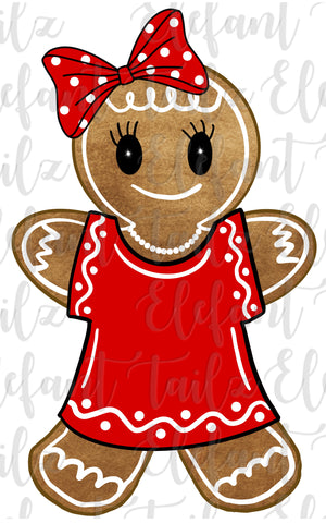 Gingerbread Girl Red Dress