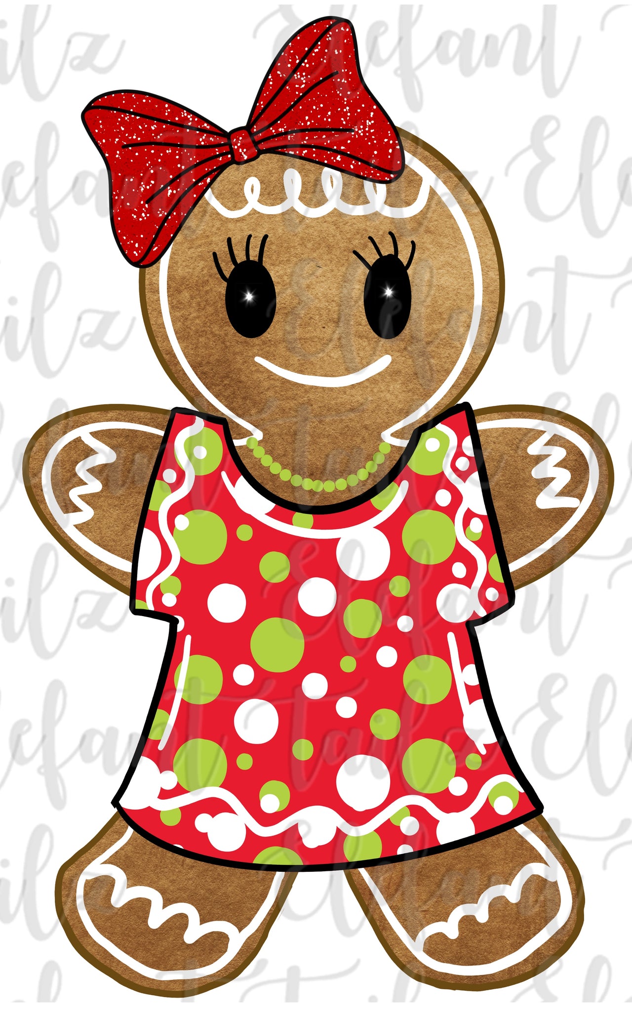 Gingerbread Girl Polka Dot Dress