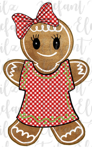 Gingerbread Girl Red Gingham Dress