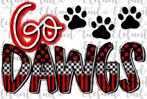 Go Dawgs Doodle Letters