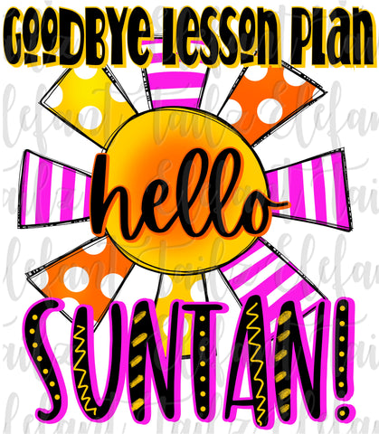 Goodbye Lesson Plan Hello Suntan