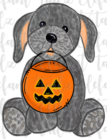 Halloween Boy Puppy - Gray