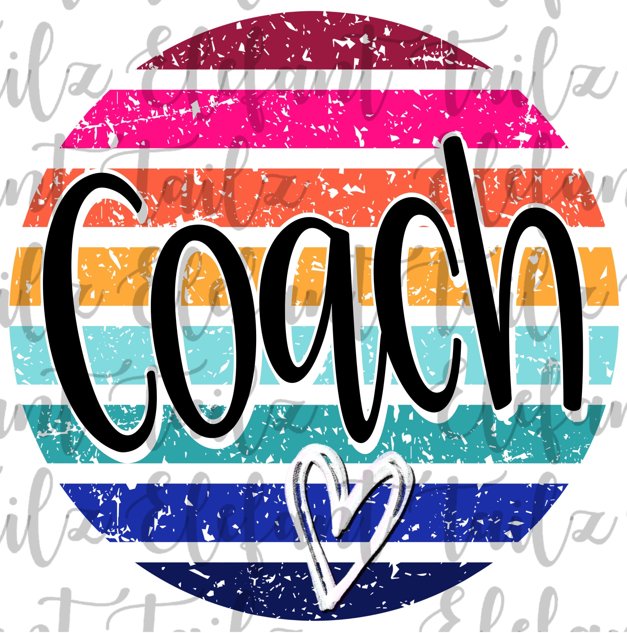 Grunge Rainbow Circle Coach