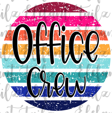 Grunge Rainbow Circle Office Crew