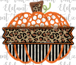 Halloween Dot & Stripe Pumpkin #2