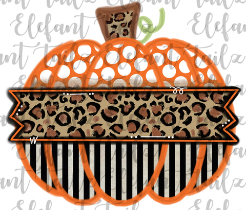 Halloween Dot & Stripe Pumpkin #2
