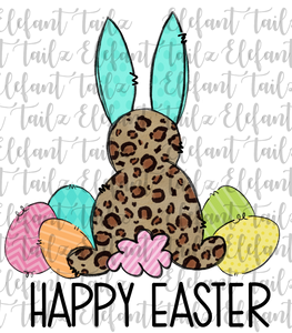 Happy Easter Leopard Bunny
