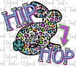 Hip Hop Colorful Leopard Bunny