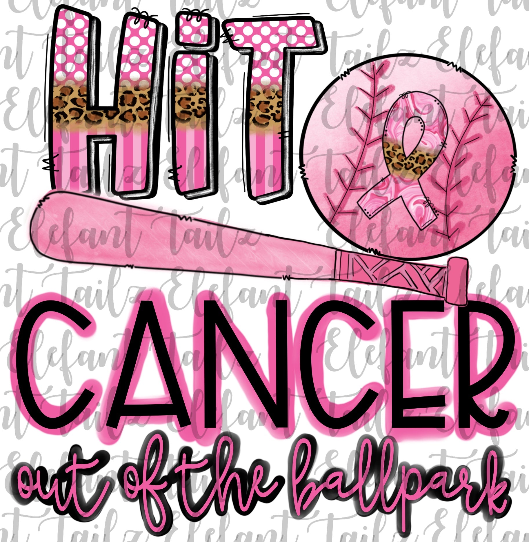 Hit Cancer Pink Baseball