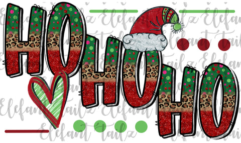 Ho Ho Ho Red Leopard Dots