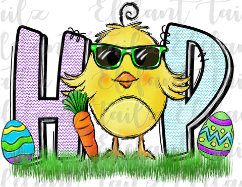 Hop With Sunglasses Chick