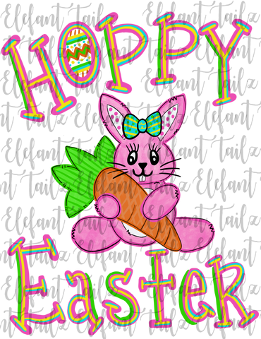 Hoppy Easter Pink Bunny