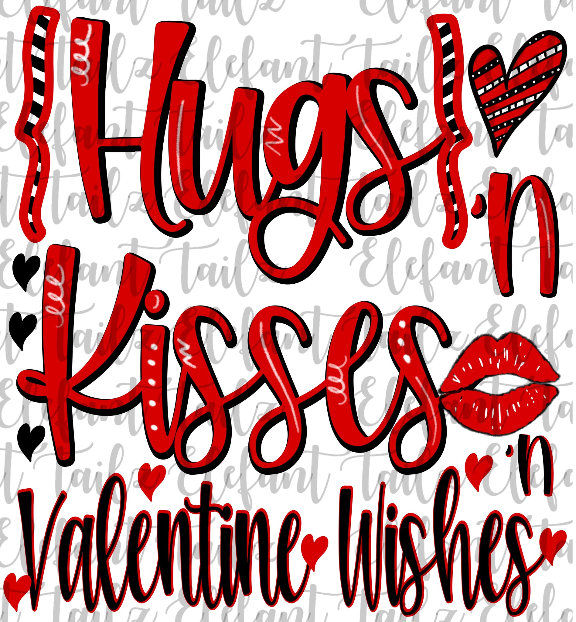 Hugs & Kisses & Valentine Wishes
