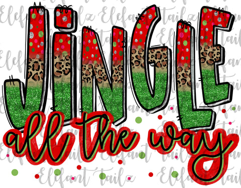 Jingle All the Way Lime Leopard Dots 2