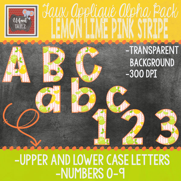 Alpha & Number Pack - Lemon & Lime BUNDLE #3