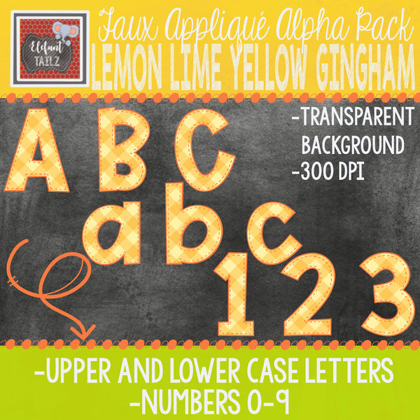 Alpha & Number Pack - Lemon & Lime BUNDLE #1