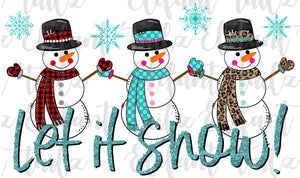 Let it Snow Snowman Trio