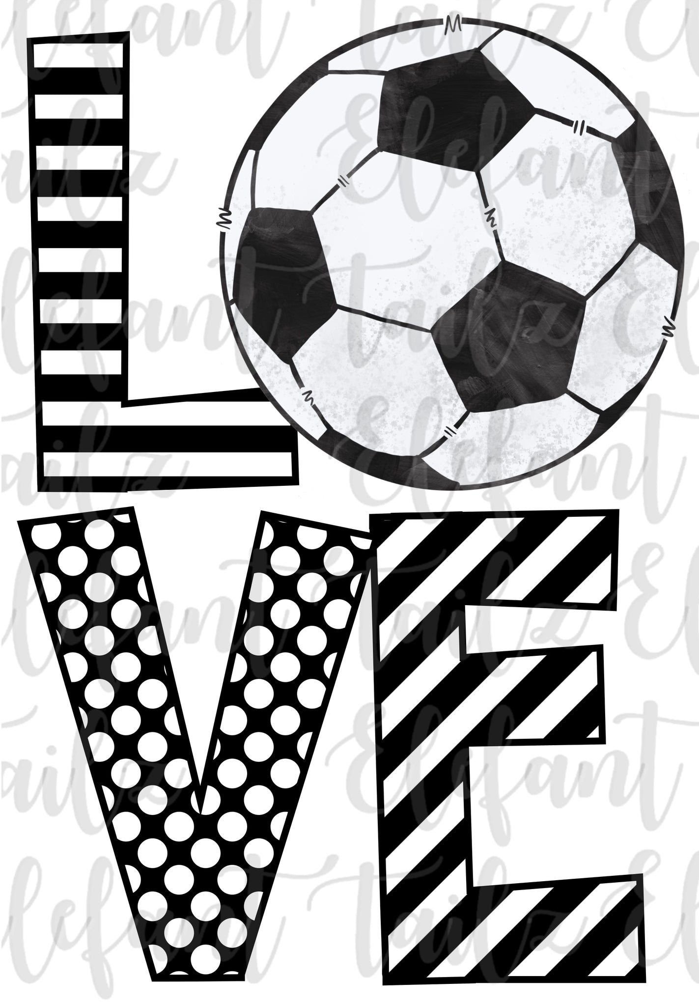 Love Soccer Vertical