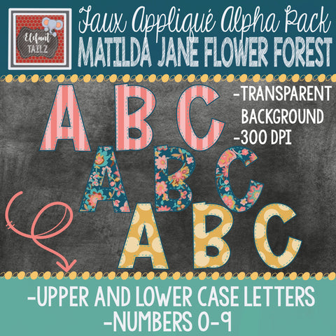 Alpha & Number Pack - Flower Forest BUNDLE