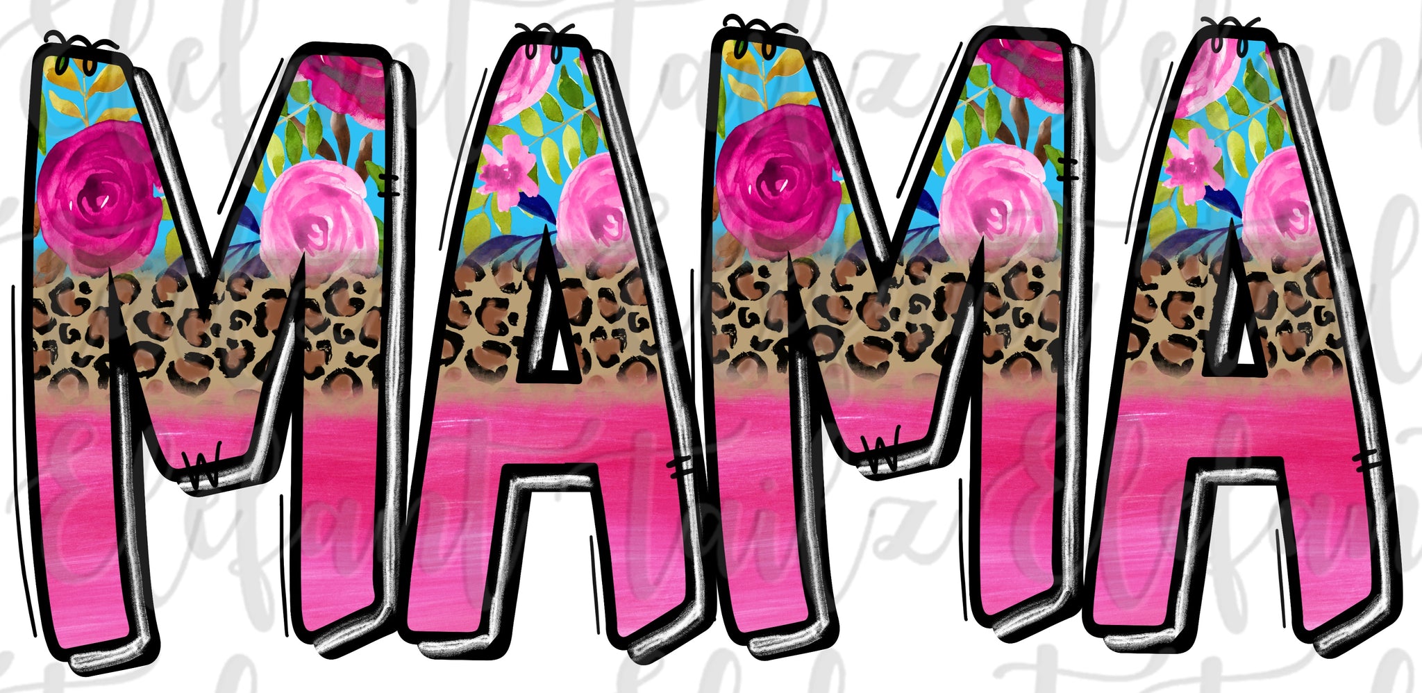 Mama Leopard Pink Floral