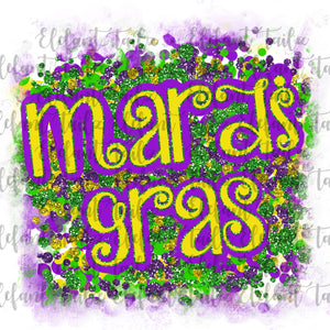 Mardi Gras Spirit Splatter