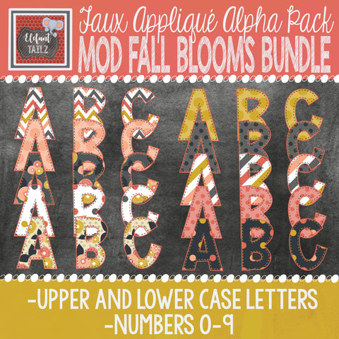 Alpha & Number Pack - Mod Fall Blooms BUNDLE