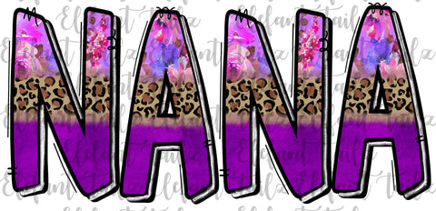 Nana Purple Floral Leopard