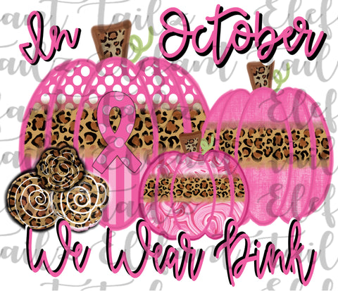October Wear Pink Pumpkins & Flowers