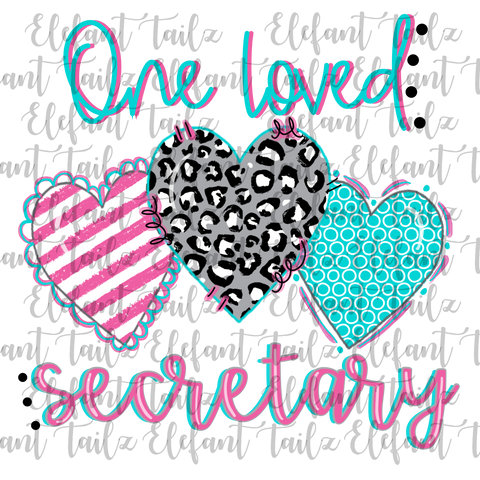 One Loved Secretary Leopard Heart Trio