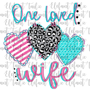 One Loved Wife Leopard Heart Trio