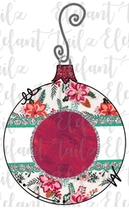 Holiday Floral Ornament #1