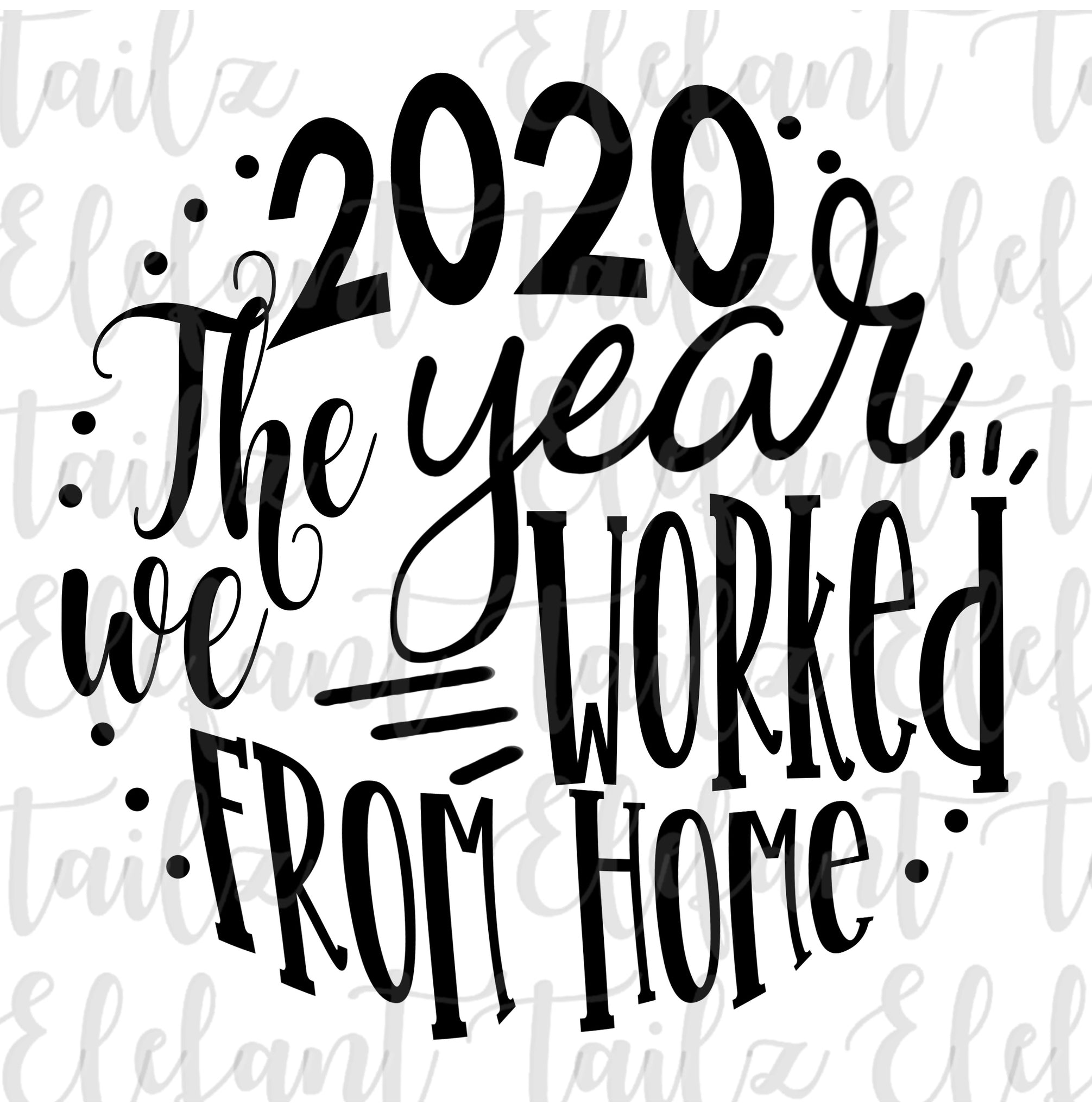 Ornament Rounds - 2020 Year Worked From Home #2