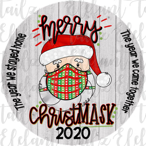Ornament Rounds - 2020 Santa Merry ChristMASK