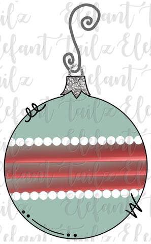 Ornament - Teal & Red