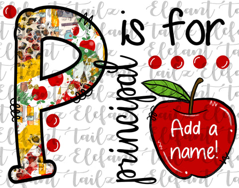 P is for Principal - Apple