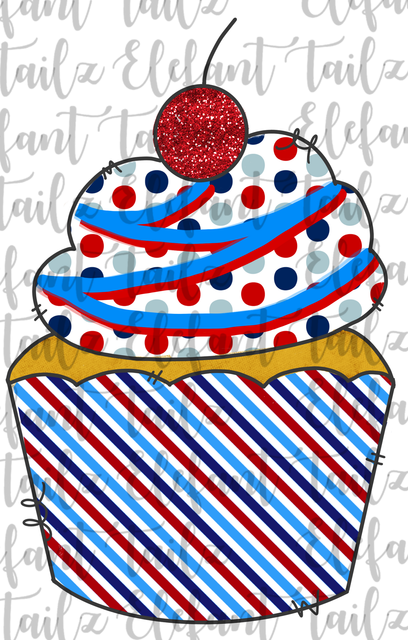 Patriotic Cupcake #1