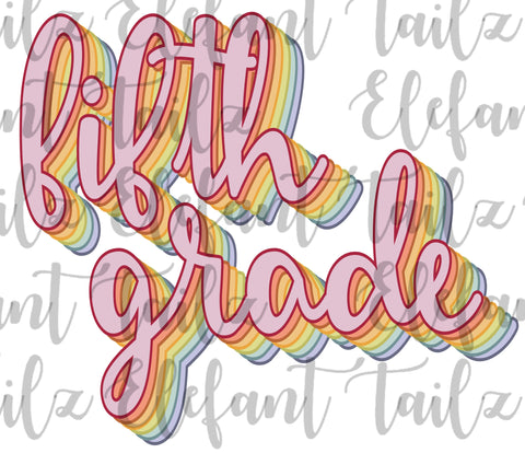Rainbow Stacked Fifth Grade