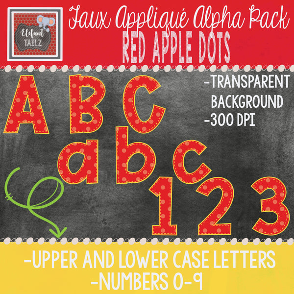 Alpha & Number Pack - Apples BUNDLE #1