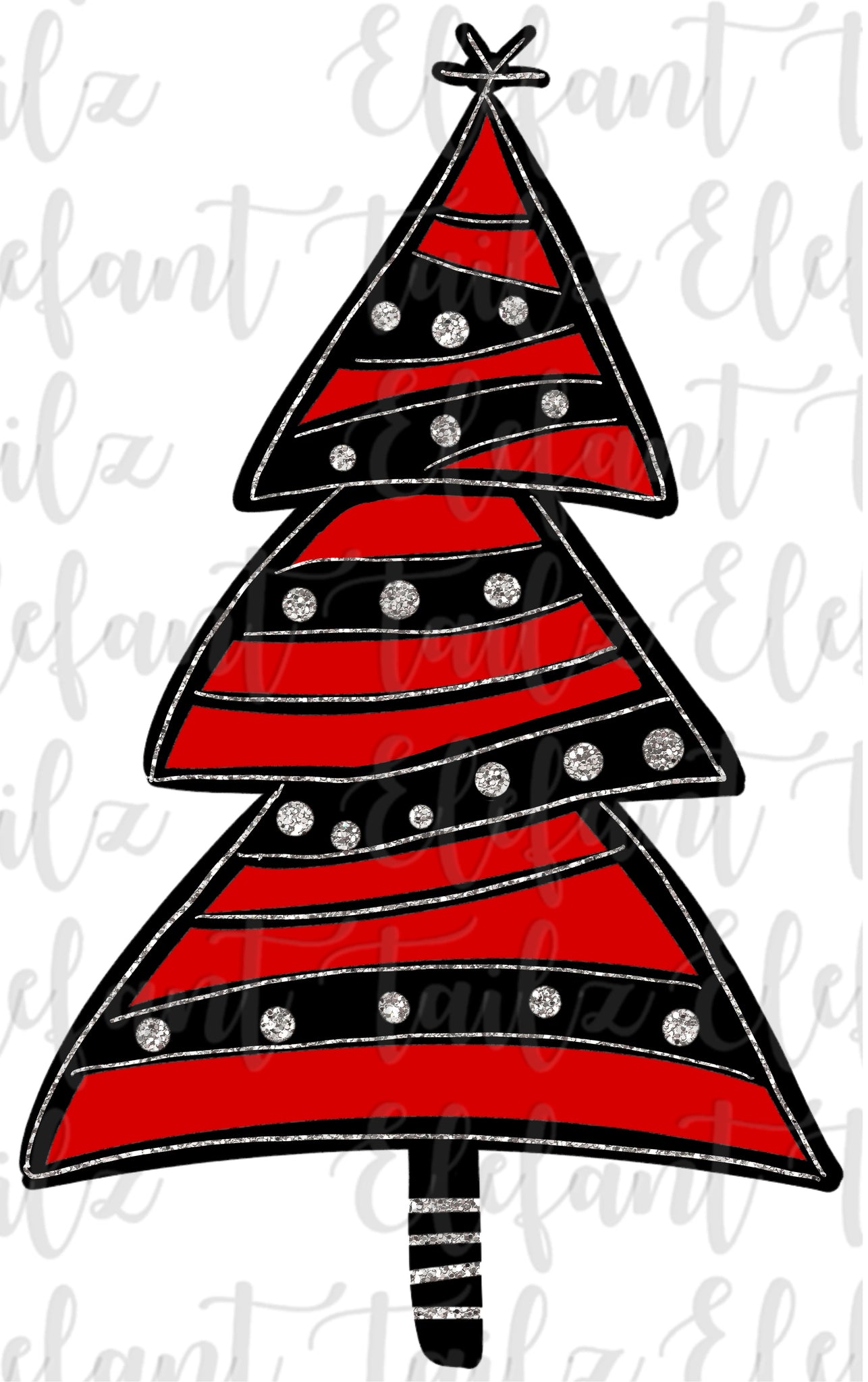 Red & Black Christmas Tree