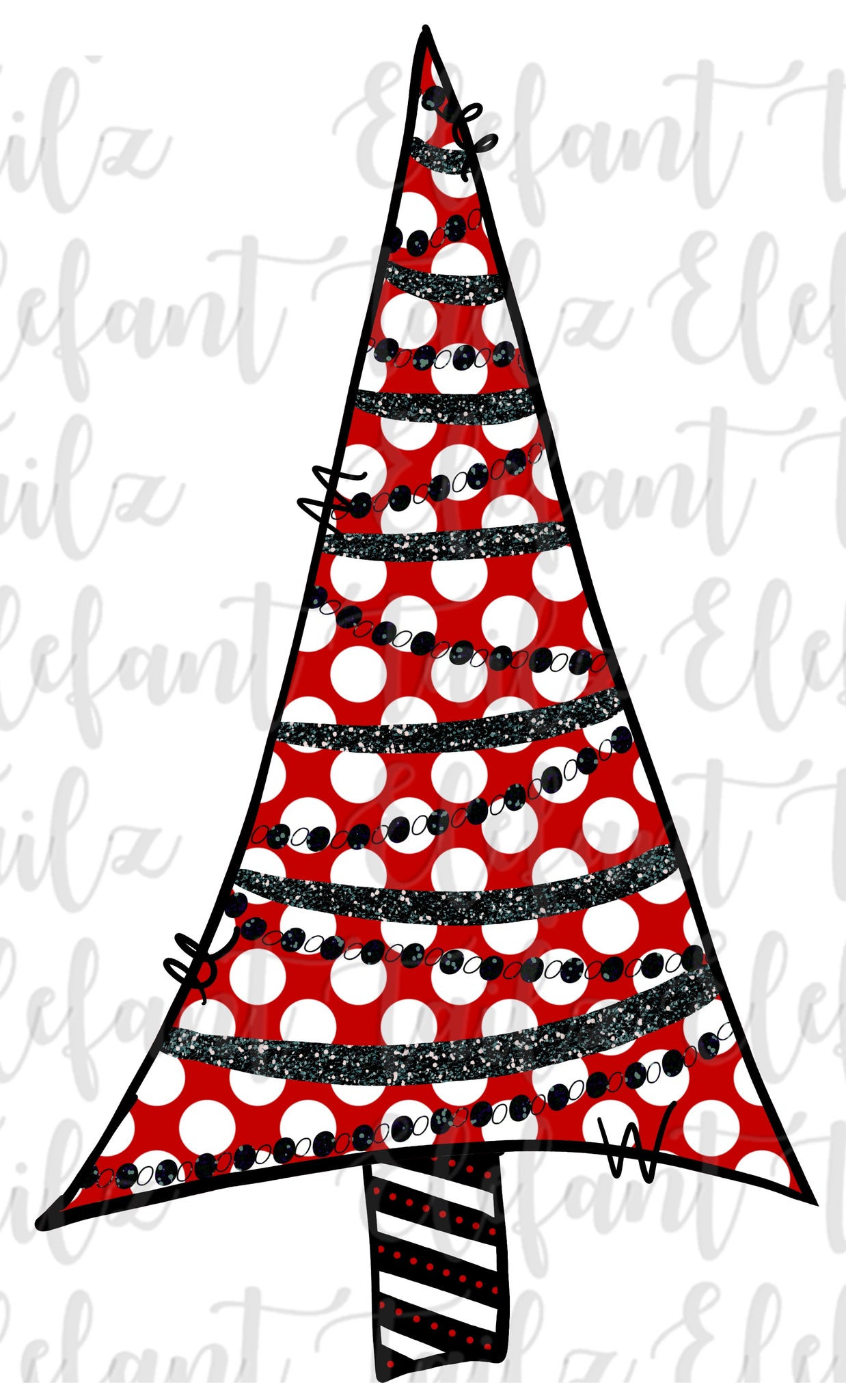 Red Polka Dot Christmas Tree