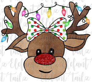 Reindeer with Hair Bow #2