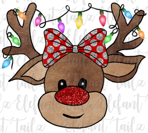 Reindeer with Hair Bow #1