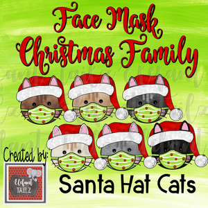 Face Mask Christmas Family - Cats